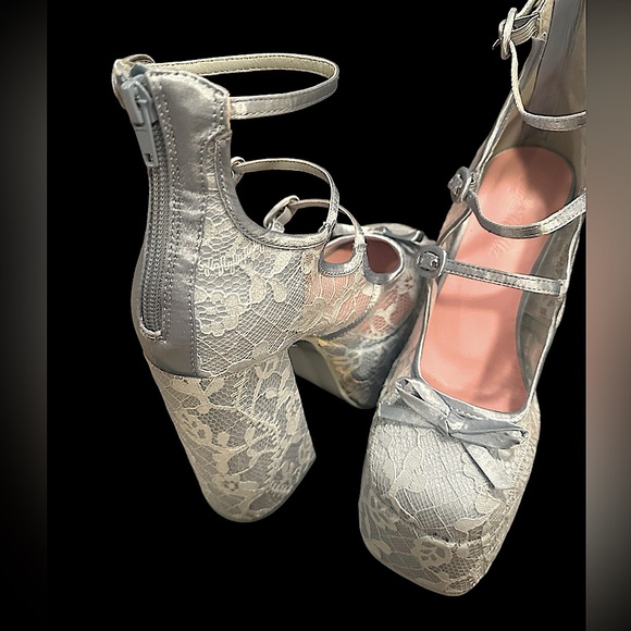 New wo box Dolls Kill Sugar Thrillz Smiling Melody Platform Heels Sz 7 - Picture 6 of 11